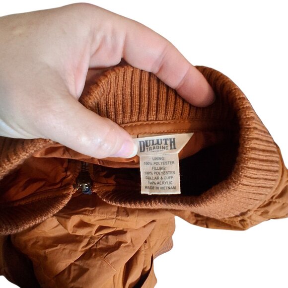 Duluth Trading Company Golden Harvest Quilted Bomber jacket womens XXL Fall - Picture 6 of 6
